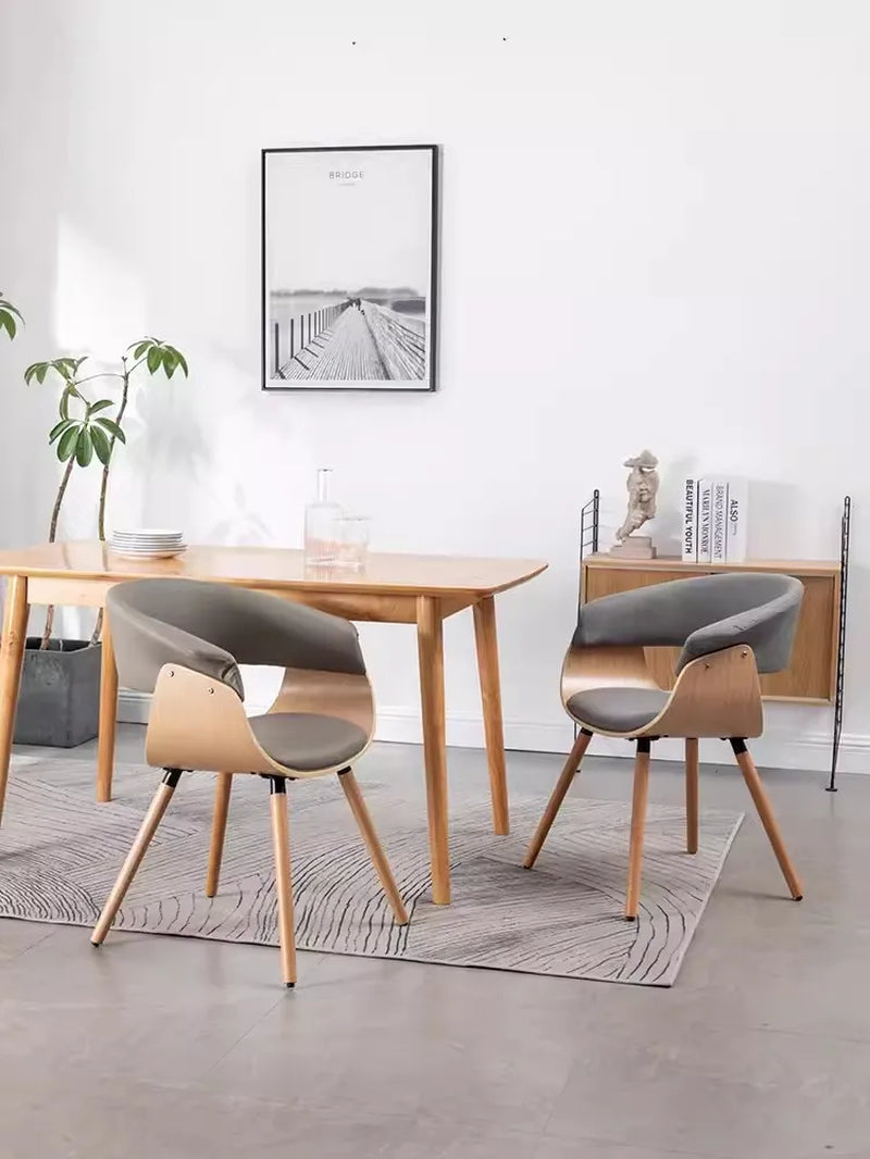 Dining Chair Student Chair North European Modern Simple Solid Wood Light Luxury Dining Chair Household Italian Dining Table Chai