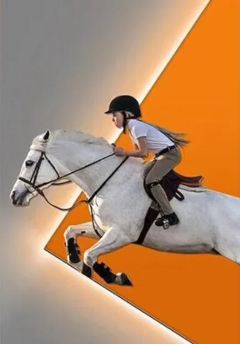 Modern Aristocratic Equestrian Posters Canvas Paintings Living Room Home Decorations Modern Horse Riding Oil Paintings Wall