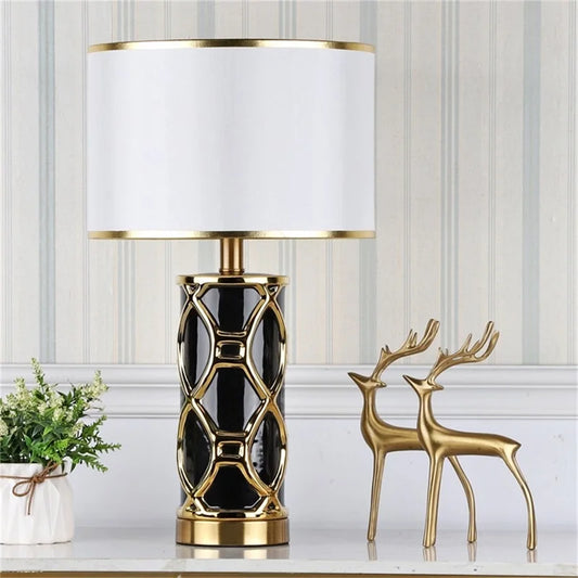 BRIGHT Table Lamps Desk Luxury Contemporary Fabric Light Decorative for Home Bedside Bedroom