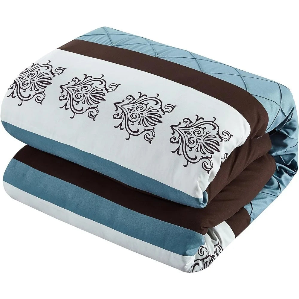 Brown 10 Piece Bed in a Bag Comforter Set with Sheets, Queen