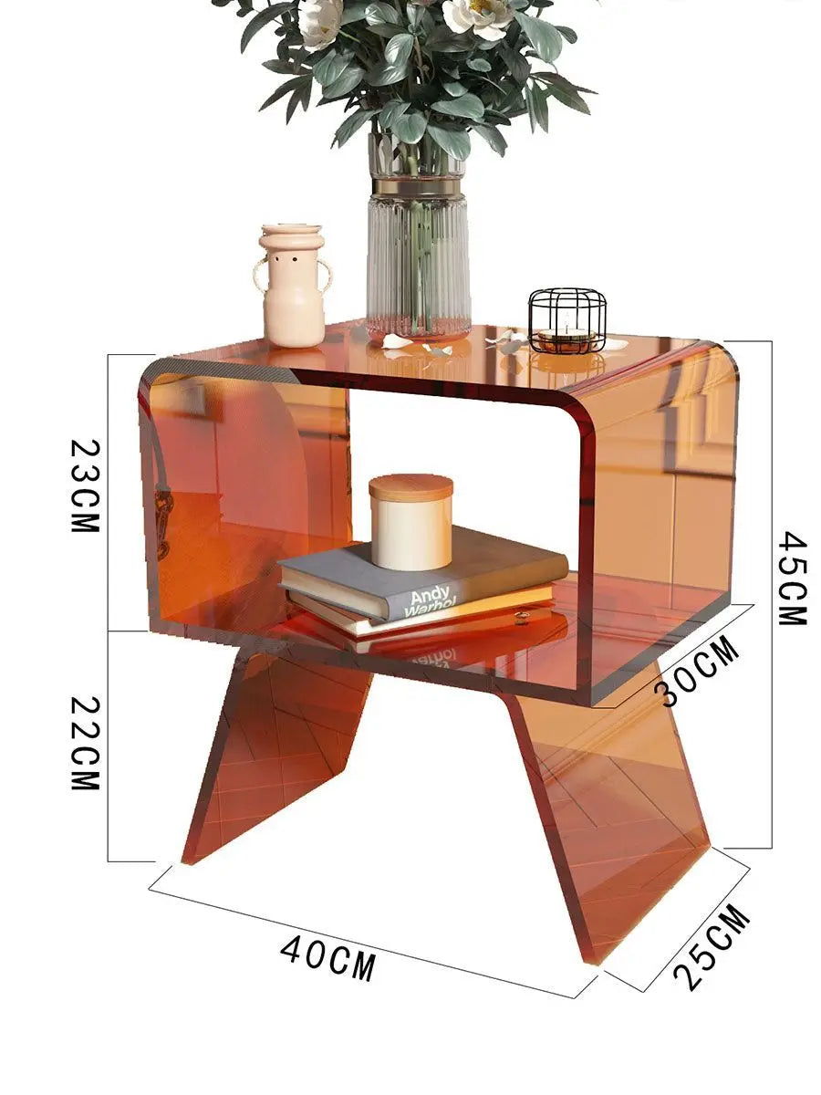 Light Luxury Acrylic Bedside Table Living Room Sofa Side Table Storage Living Room Small Apartment Floating Mini Coffee Table