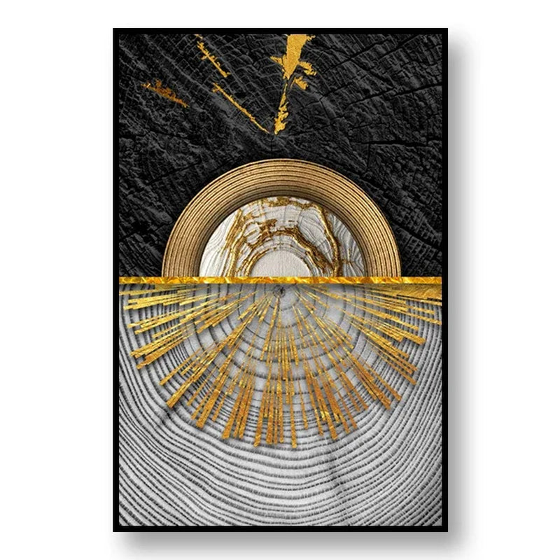 Light Luxury Minimalist Style Poster Bedroom Wall Art Abstract Annual Ring Mural Canvas Painting Home Decoration Aesthetics