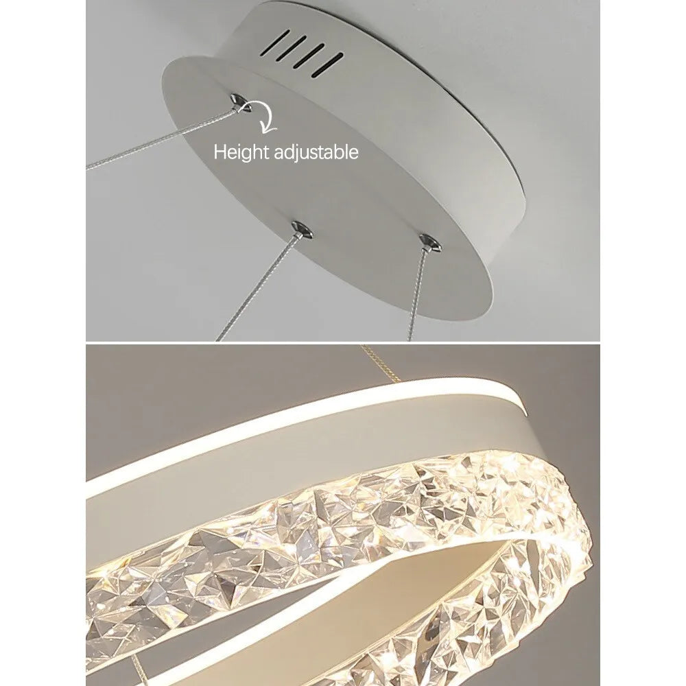 Modern Ceiling Lights Minimalist Design Pendant Lights Luxe Ring Chandelier Led Lamp for Bedroom Living Room Home Decor