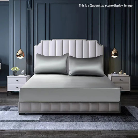 2/3 Pc Bed Sheets Set, Cool, Silky and Breathable, with Deep Pockets, as a Gift for Her or Him (1 Fitted Bed Sheet+2 Pillowcases, Coreless)