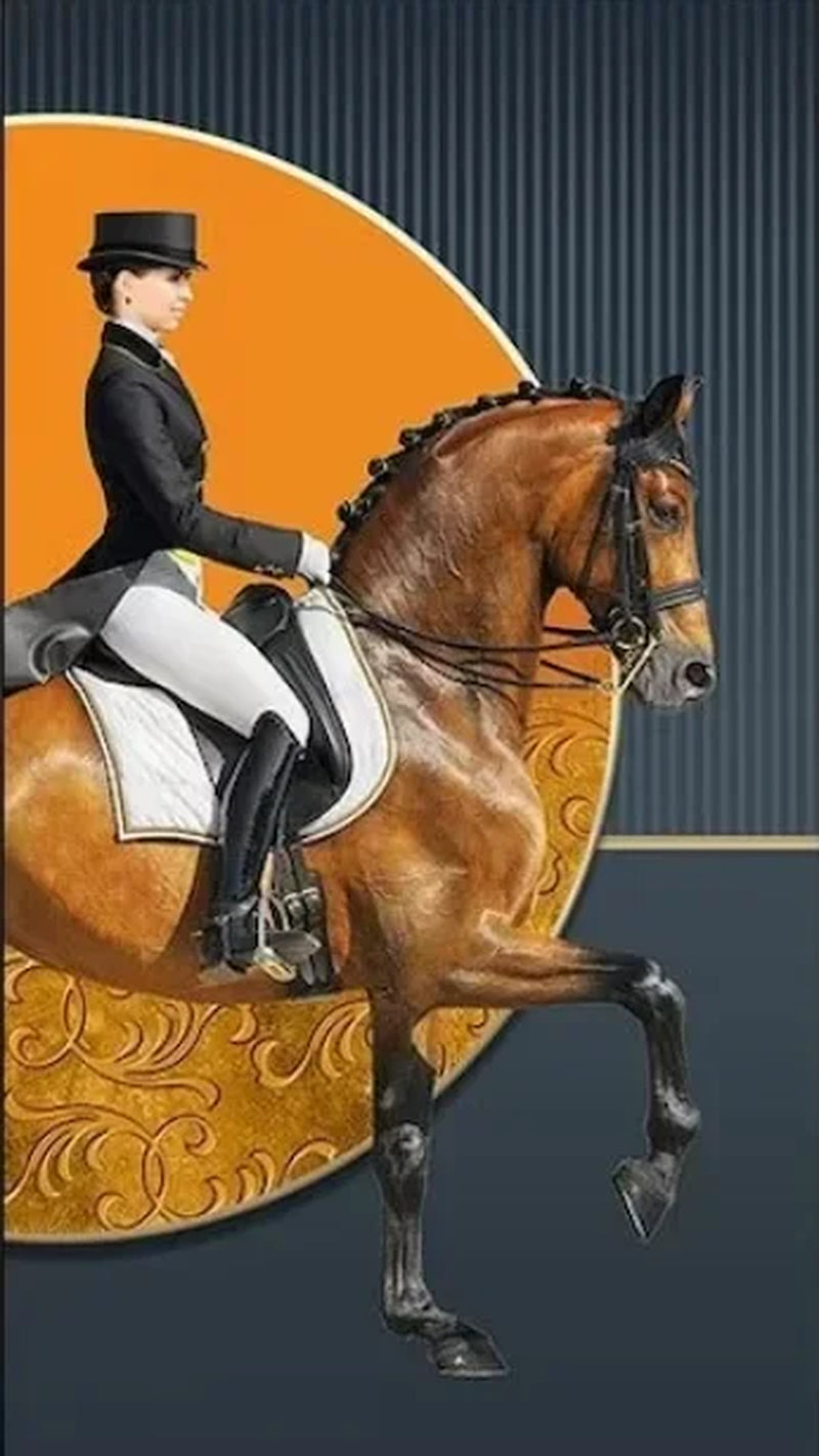 Modern Aristocratic Equestrian Posters Canvas Paintings Living Room Home Decorations Modern Horse Riding Oil Paintings Wall
