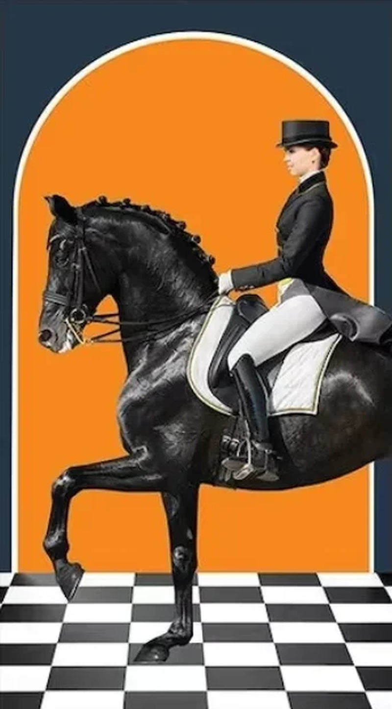 Modern Aristocratic Equestrian Posters Canvas Paintings Living Room Home Decorations Modern Horse Riding Oil Paintings Wall