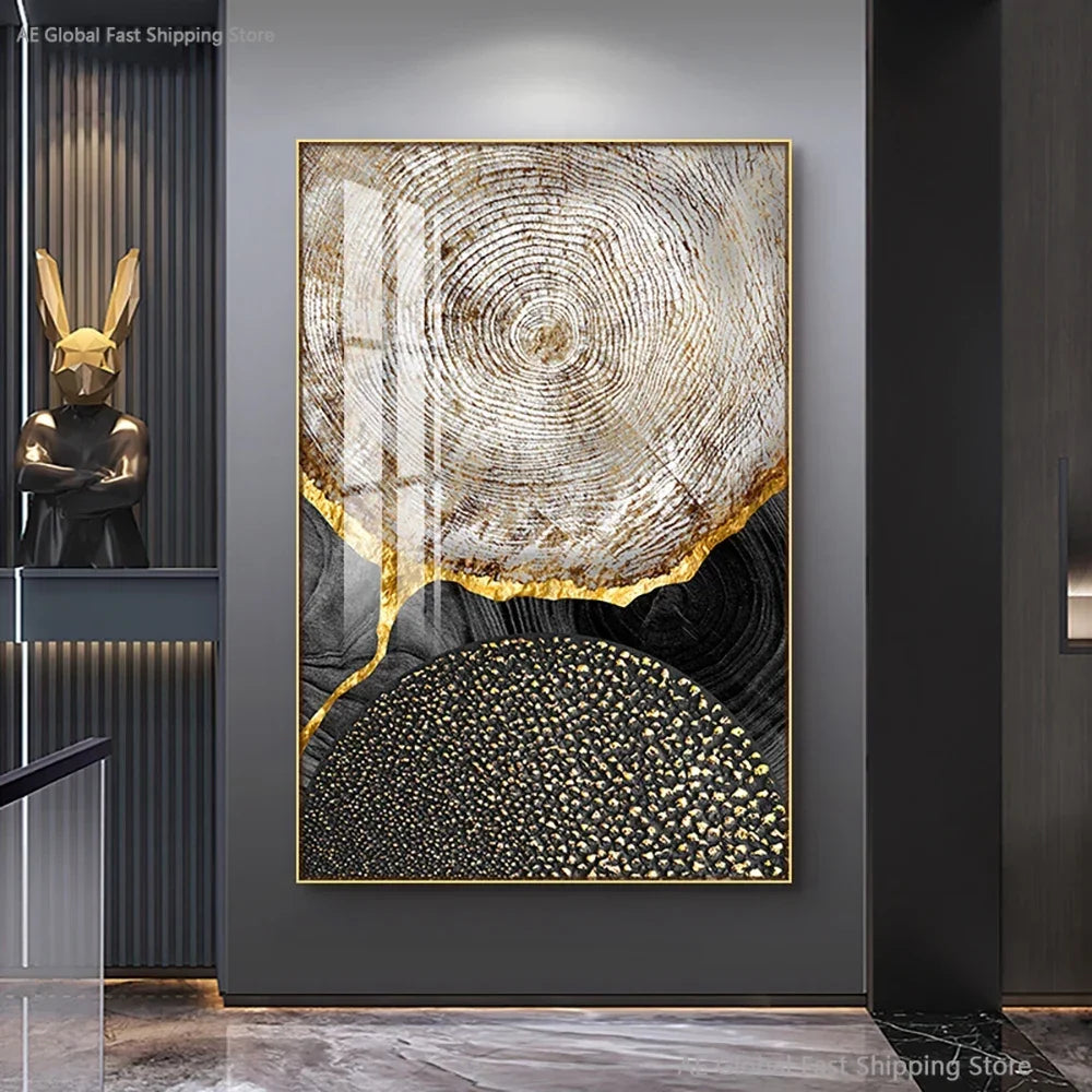 Light Luxury Minimalist Style Poster Bedroom Wall Art Abstract Annual Ring Mural Canvas Painting Home Decoration Aesthetics